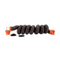 Camco RhinoFLEX 15Ft Sewer Hose Kit — Includes 4-in-1 Adapter, Clear Elbow, & Caps — Connects to 3″ Slip & 3″, 3 1/2″, 4″ NPT Threaded Sewer Connections (39770)