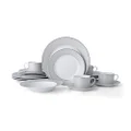 Mikasa 5228041 Percy 20-Piece Porcelain Dinnerware Set, Service for 4, Grey