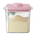 Ankou Formula Container - 1700ml Airtight Formula Dispenser One Button Handy Milk Powder Container BPA-Free Storage Containers with Scoop and Scraper Transparent 730g