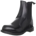 Dr. Martens Women's Flora Kensington Leather Chelsea Boots, Black Smooth, Size 8 UK