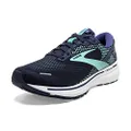 Brooks Women's Ghost 14 Athletic Road Running Shoes, Navy/Green, Size US 12