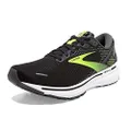 Brooks Men's Ghost 14 Athletic Road Running Shoes, Black/Green, Size US 11
