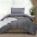 Utopia Bedding Duvet Cover Twin Size Set - 1 Duvet Cover with 1 Pillow Sham - 2 Pieces Comforter Cover with Zipper Closure - Ultra Soft Brushed Microfiber, 68 X 90 Inches (Twin/Twin XL, Grey)