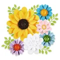 12 Pcs Floral Paper Flowers Decorations for Wall Monogram Sign Decorations Sunflower Yellow 3D Flowers for Party Photo Backdrops, Classrooms Walls, Bridal Shower, Baby Shower，Wedding and Birthday.
