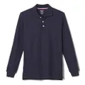 French Toast Boys' Long-Sleeve Pique Polo Shirt, Navy, 18-20