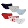 Amazon Essentials Women's Cotton Bikini Brief Underwear (Available in Plus Size), Pack of 6, Valentines, Large
