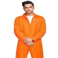 Leg Avenue Women's Prisoner Jumpsuit Jail Costume, Orange/Orange, One Size