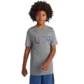 Champion C9 Boys' Tech Short Sleeve Tshirt, Medium Gray Heather/USA, XL