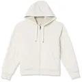 Amazon Essentials Men's Sherpa-Lined Full-Zip Hooded Fleece Sweatshirt, Off-White, Small