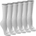 Dickies Women's Dritech Advanced Moisture Wicking Crew Sock (6/12 Packs), White Solid (6 Pairs), 6-9