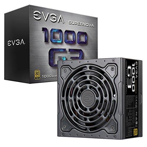 EVGA Supernova 1000 G3, 80 Plus Gold 1000W, Fully Modular, Eco Mode with New HDB Fan, Includes Power ON Self Tester, Compact 150mm Size, Power Supply 220-G3-1000-X1