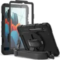 Herize Samsung Galaxy Tab S8/S7 Case 2022/2020 SM-X700/X706 SM-T870/T875/T878 | Tab S7/S8 Case 11 inch With S Pen Holder Screen Protector | Heavy Duty Shockproof Rugged Protective Cover W/ Stand Shoulder Strap