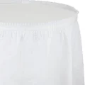 Creative Converting Plastic Table Skirt, White
