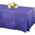 Amscan Tablefitters Flannel-Backed Table Cover, New Purple