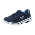 Skechers Men's Go Walk 5 Lace Up Machine Washable Sneakers Shoes, Navy, Size US 7
