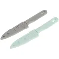 Tovolo Paring Knives Set of 2 (Mint/Gray) - Essential Small Knife Set for Cooking, Peeling, Slicing, & Precise Jobs/Includes Blade Covers for Safe Storage & Travel