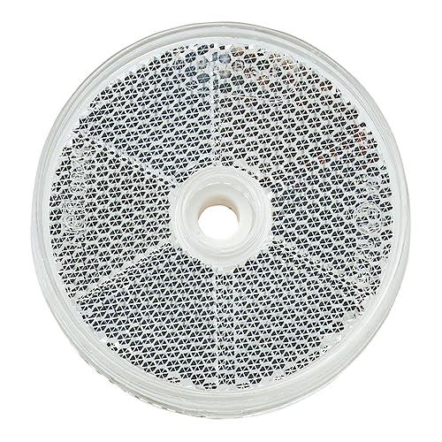 Narva Retro Reflector with Central Fixing Hole 2-Pieces Pack, 60 mm Diameter, Clear