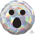 Anagram Standard Ghost Face Holographic Iridescent S55 Foil Balloon, 45 cm Size