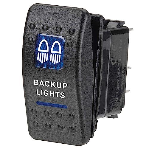 Narva 12V Illuminated off/On Sealed Rocker Switch with Backup Lights Symbol, Blue