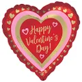 Anagram Standard HX Happy Valentine's Day Golden Hearts Foil Balloon, 45 cm