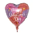 Anagram Standard HX Happy Valentine's Day Ombre Sparkles Foil Balloon, 45 cm