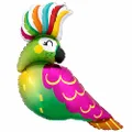 Anagram SuperShape Tropical Parrot Foil Balloon