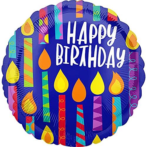 Anagram Standard HX Happy Birthday Happy Candles Foil Balloon, 45 cm