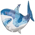 Anagram SuperShape XL Shark Foil Balloon, Multicolor