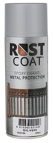 Rust Coat Epoxy Enamel Metal Protection, 300 g, Silver