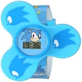 Accutime Kids Sonic The Hedgehog Fidget Spinner Blue Digital Watch for Boys, Girls and Toddlers (Model: SNC4016AZ), Blue, Digital