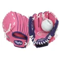 Rawlings Players Series 9" Youth Baseball Glove Left Hand Throw, Pink/Purple