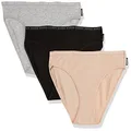 Bonds Women s Hipster Briefs Bikini Style Underwear, New grey marle base blush black (3 Pack), 14 US