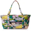 Vera Bradley Women's Cotton Small Vera Tote Bag, Bloom Boom - Recycled Cotton, One Size
