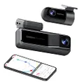 Miofive Front and Rear Dash Camera, 4K + 2K Dual Dash Cam with 5G WiFi, GPS, Speed, 2160 UHD Recorder, Built-in 128G eMMC Storage, Night Vision, Motion Detection, G Sensor Powered by Super Capacitor