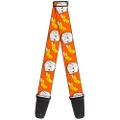 Buckle-Down Premium Guitar Strap, Take Out and Fortune Cookies Orange/Multicolour, 29 to 54 Inch Length, 2 Inch Wide