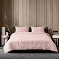 EnvioHome Sheet Set 100% Cotton Flannel Sheet and Pillowcases Set Cozy and Warm Bedding Sheet Set - 4 Piece - Double, Rose Pink