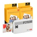 Kodak Mini 2 Retro Instant Photo Printer with Cartridge Bundle, White