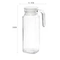 2 Pcs LYLAC GLASS WATER jug 1L 6x8.5x24cmh