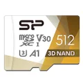 SP Silicon Power 512GB Micro SD Card, U3 Nintendo Switch Compatible, SDXC microSDXC High Speed MicroSD Memory Card with Adapter