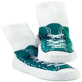 Sock Ons Mocc Ons Moccasin Style Slipper Socks for 24-36 Month Babies, Turquoise