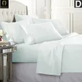 Ramesses 1500 Thread Count Egyptian Cotton Summer Weight Sheet Set, Double, Ice Blue