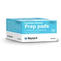 Reynard Health Supplies 70% Alcohol Antiseptic Prep Pad, Sterile, Extra Thick Premium Clothes, Individually Sealed, 8.5 x 4.5 cm, White, 100 Count