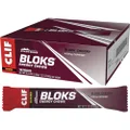 CLIF BLOKS - Black Cherry Flavour with Caffine - Energy Chews - Non-GMO - Plant Based - Fast Fuel for Cycling and Running - Quick Carbohydrates and Electrolytes - 60g. (18 Count)