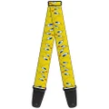 Buckle-Down Premium Guitar Strap, Tweety Bird Expressions Yellow, 29 to 54 Inch Length, 2 Inch Wide