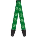 Buckle-Down Premium Guitar Strap, Green Lantern Logo Weathered Green, 29 to 54 Inch Length, 2 Inch Wide