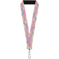 Buckle-Down Lanyard, Crown Princess Oval Baby Pink/Baby Blue, 22 Inch Length x 1 Inch Width