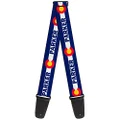Buckle-Down Premium Guitar Strap, Colorado Parker Flag Blue/White/Red/Yellow, 29 to 54 Inch Length, 2 Inch Wide