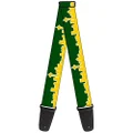 Buckle-Down Premium Guitar Strap, Seattle Skyline Green/Yellow, 29 to 54 Inch Length, 2 Inch Wide