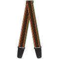 Buckle-Down Premium Guitar Strap, Aztec 5 Red/Blue/Green/Yellow, 29 to 54 Inch Length, 2 Inch Wide