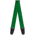 Buckle-Down Premium Guitar Strap, St. Pats Clovers Scattered 3 Green, 29 to 54 Inch Length, 2 Inch Wide